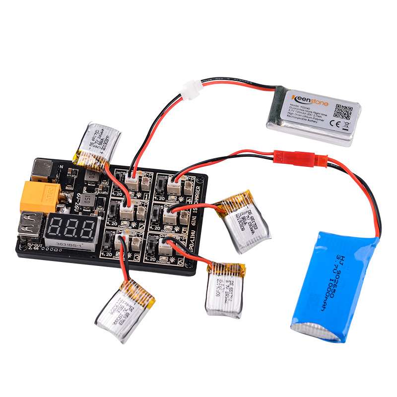 6IN1-1S Lipo LiHV xt60 12V2A电池充电器板 咪咪头 小白头 JST头