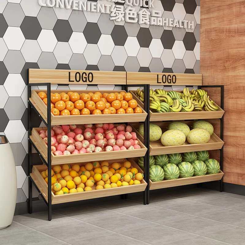 水果店货架蔬菜货架展示柜置物架红酒架蛋糕柜生鲜超市果蔬多层架