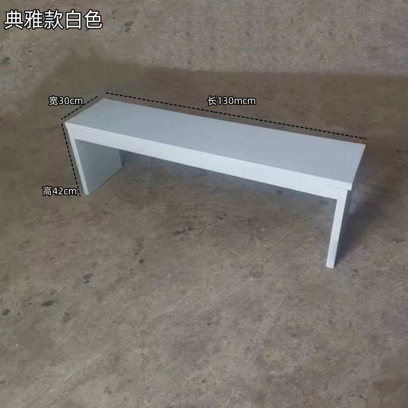 现代简约实木餐桌长条凳子家用客厅长凳卧室床尾凳原木长方形椅子