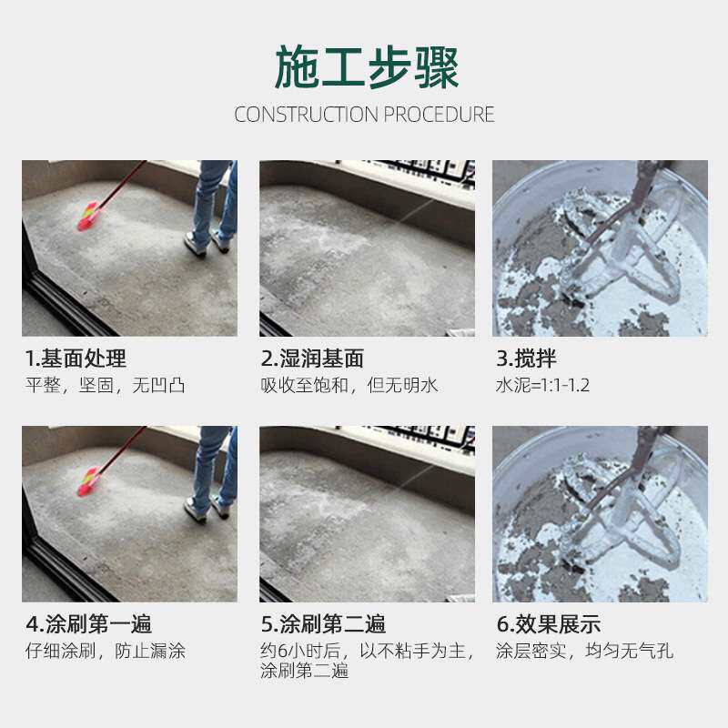 筑基聚合物水泥防水涂料地下室厨房家装JS防水涂料外墙屋面涂料