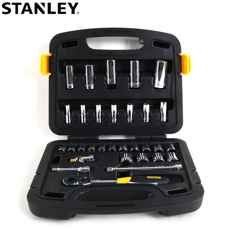 史丹利工具31件10mm系列套筒组套 91-937-22汽修机工组合套装