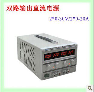 香港龙威TPR3020-2D两路直流稳压电源 0-30V0-20A可调 可串并联