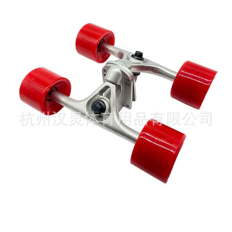 四轮长板冲浪板配件7寸巴黎桥70mm炫彩大轮78A桥架PU轮组急速轴承图片