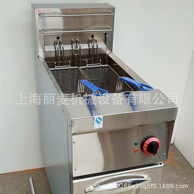 双缸四筛立式单缸双筛电炸炉 28L容量9KW功率380V电油炸锅油炸机