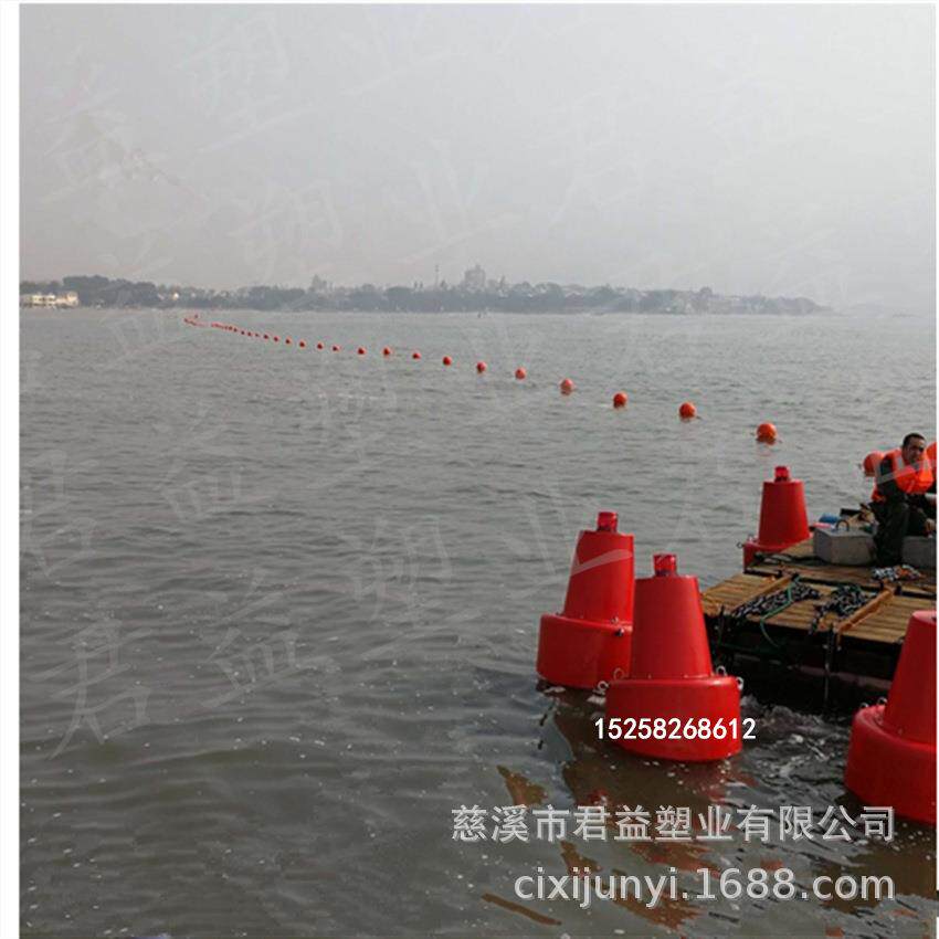 鄱阳湖塑料警示浮标水源地拦船浮球航道施工警示航标厂家