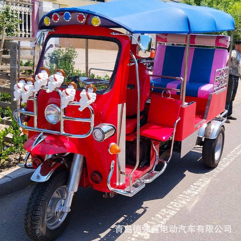 安全稳定电动拉客车美观厂家级复古电三轮车创意设计泰国突突车