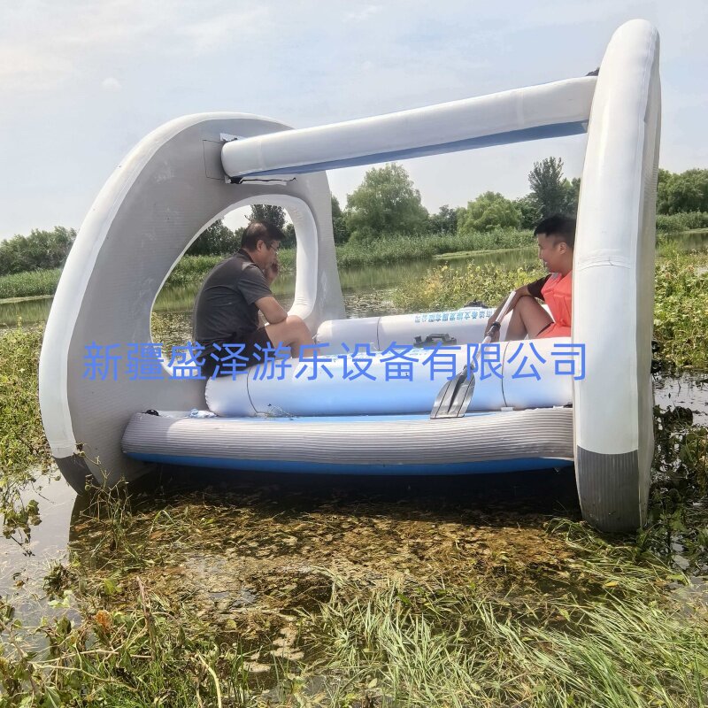 充气游艇水上帐篷漂浮综合体水域娱乐船露营吧台钓渔船便携式充气