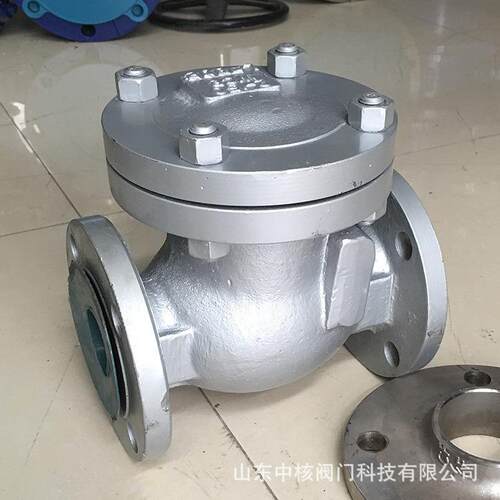 304不锈钢开关旋启式止回阀H44W16P加厚翻板式316L向阀逆止阀