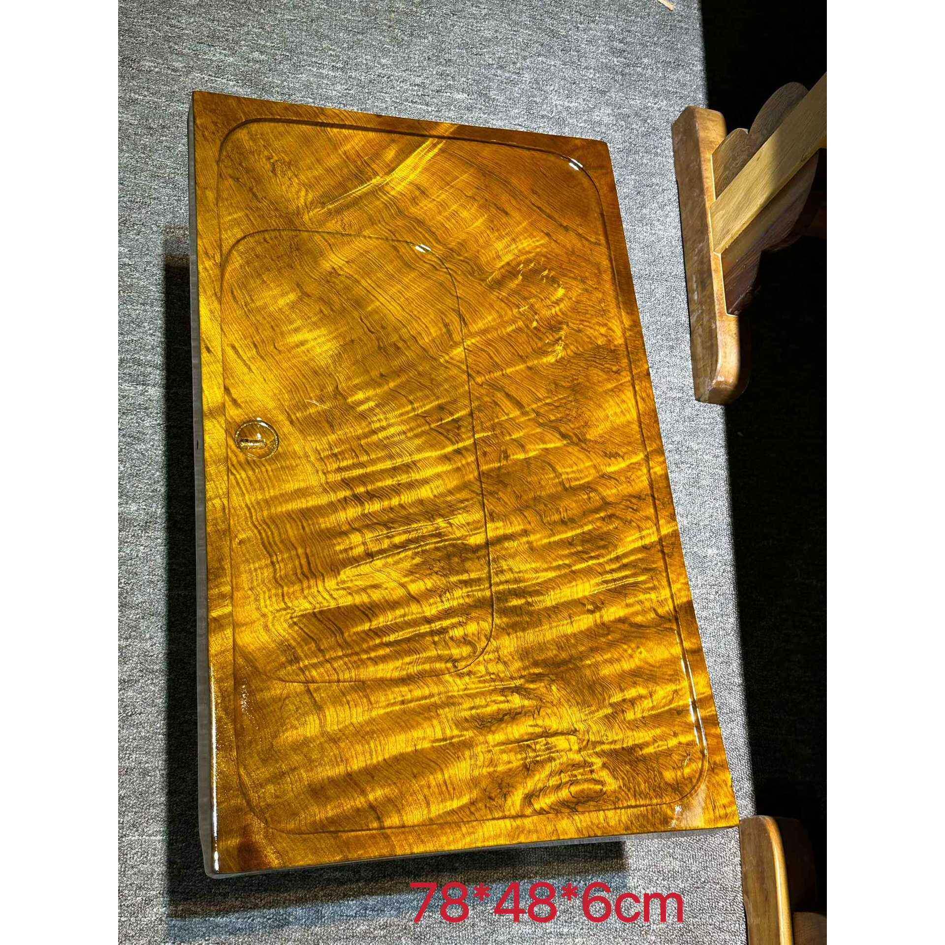 金丝楠木水波纹树瘤茶盘 老料 茶台茶桌 满水波纹满树瘤