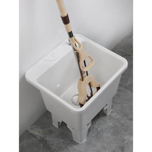 A10L拖把池家用阳台卫生间高脚拖把水池槽可移动塑料拖把布洗墩布