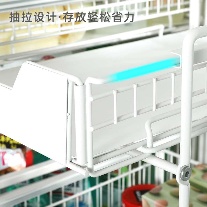 抽屉式橱柜内收纳筐厨房浴室清洁用品储物推拉篮厨房下水槽置