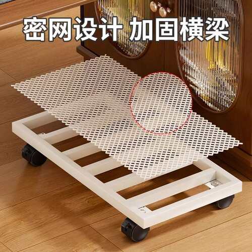 电脑主机托架办公室桌下带滑轮机箱放置架可移动散热底座抬高支架