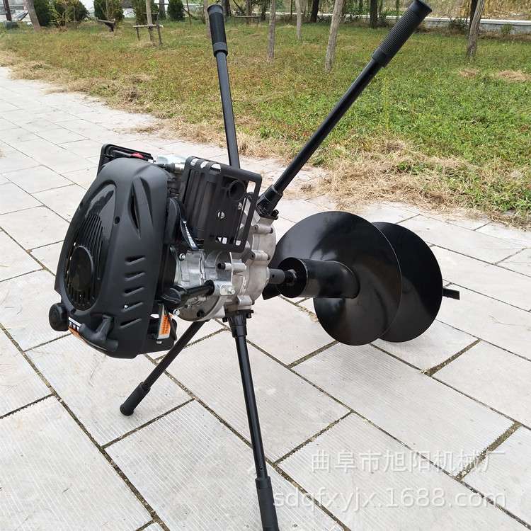 小型电线杆挖坑机 栽树植树汽油地钻打孔机 四冲程果园农用施肥机