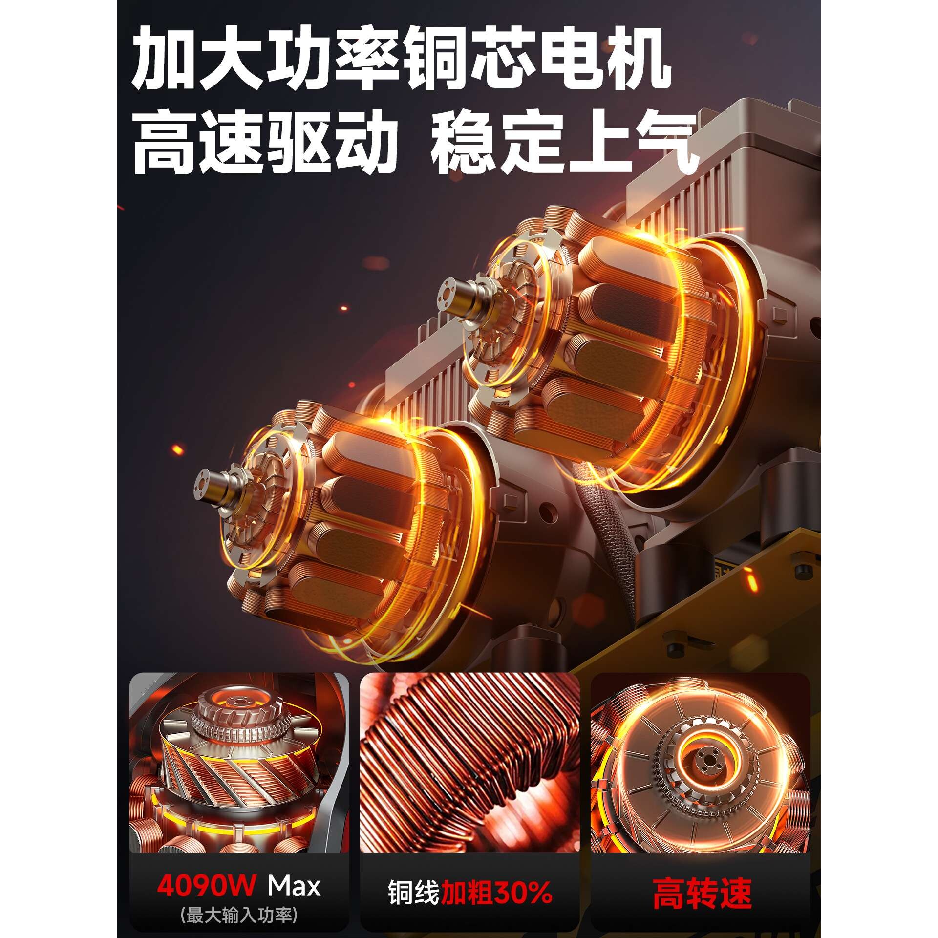 空压机充气泵小型220v便携式空气压缩机木工无油静音工业级打气泵