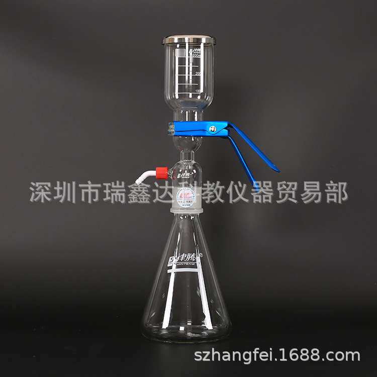 津腾隔膜真空泵抽滤装置GM-0.33A连接溶剂过滤器1L防倒吸过滤装置