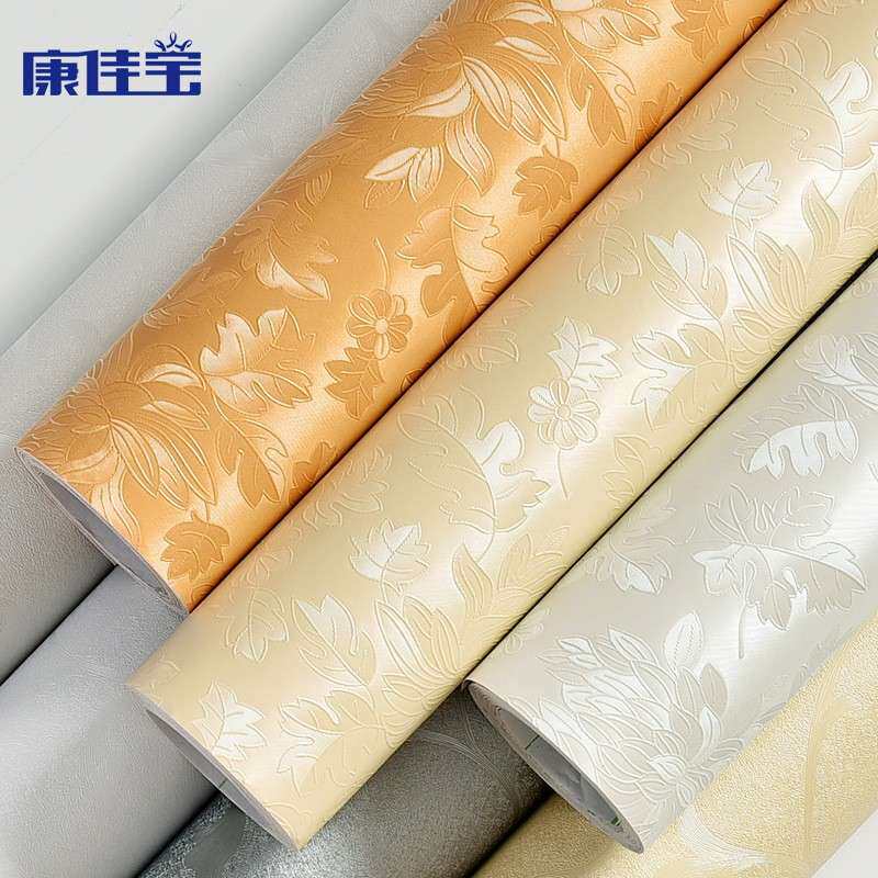 自粘3d墙纸纯色防水加厚欧式卧室客厅宿舍墙面简约壁纸翻新
