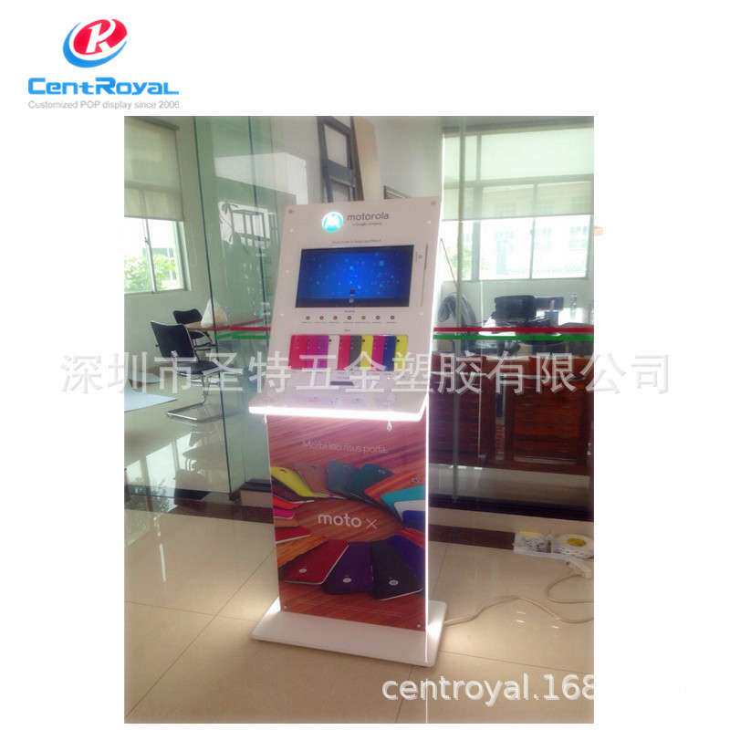厂家设计 手机平板展示架 发光展示架 LED灯箱立式电子产品展示架