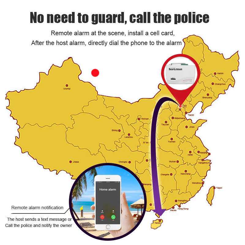 厂家直销防盗报警器家用商用GSM报警器语音提示器智能防盗报警器