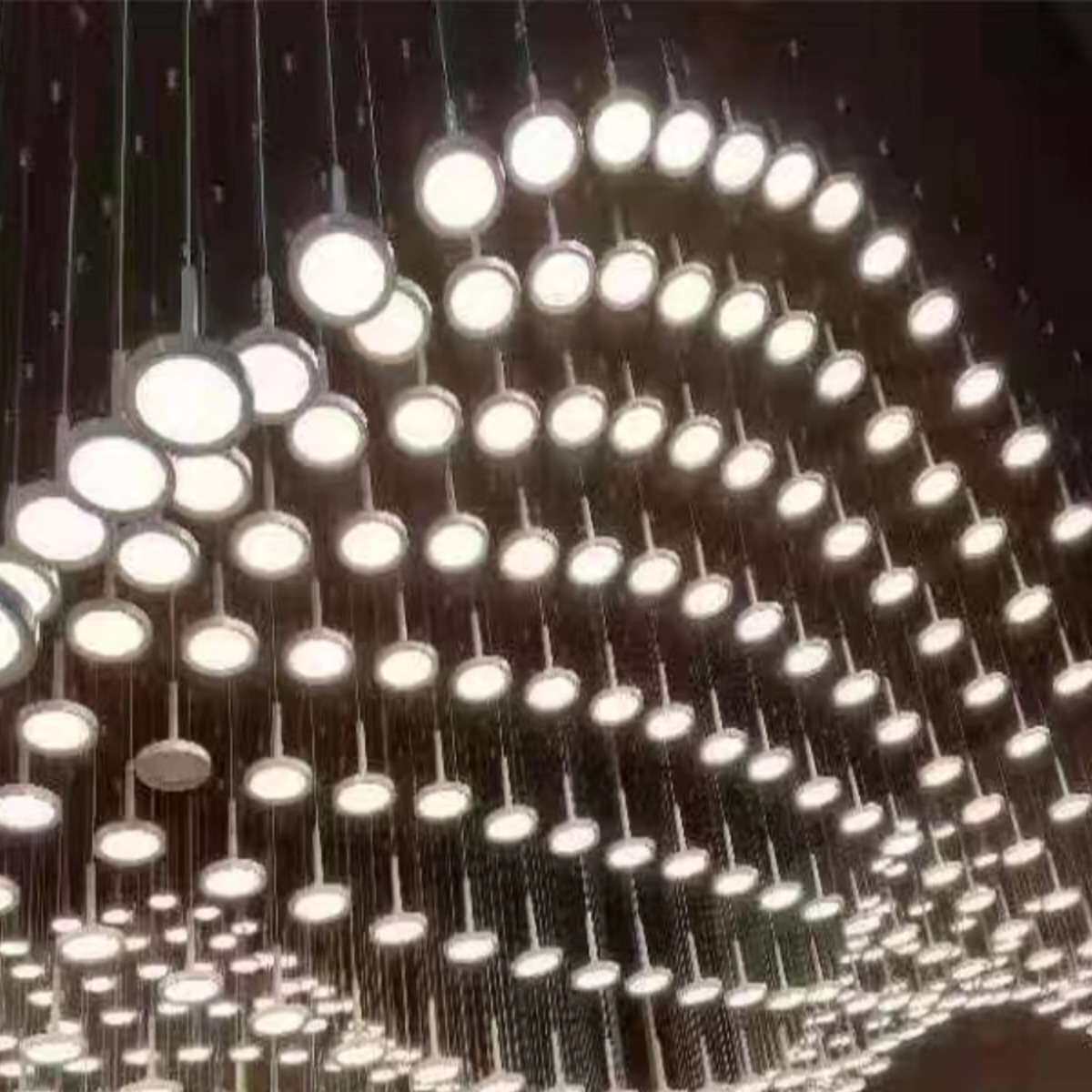 天亨酒店大堂吊灯宴会厅售楼部沙盘个性舞台创意波浪造型工程吊灯