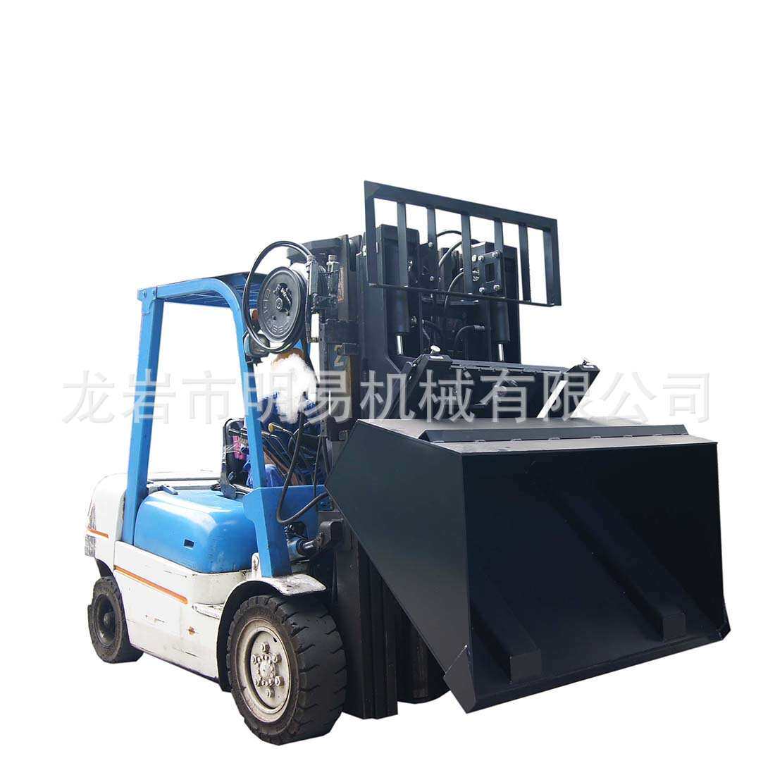 叉车改装铲斗加厚钢材废料斗运输铲斗叉车属具工厂倾翻斗铲车配件