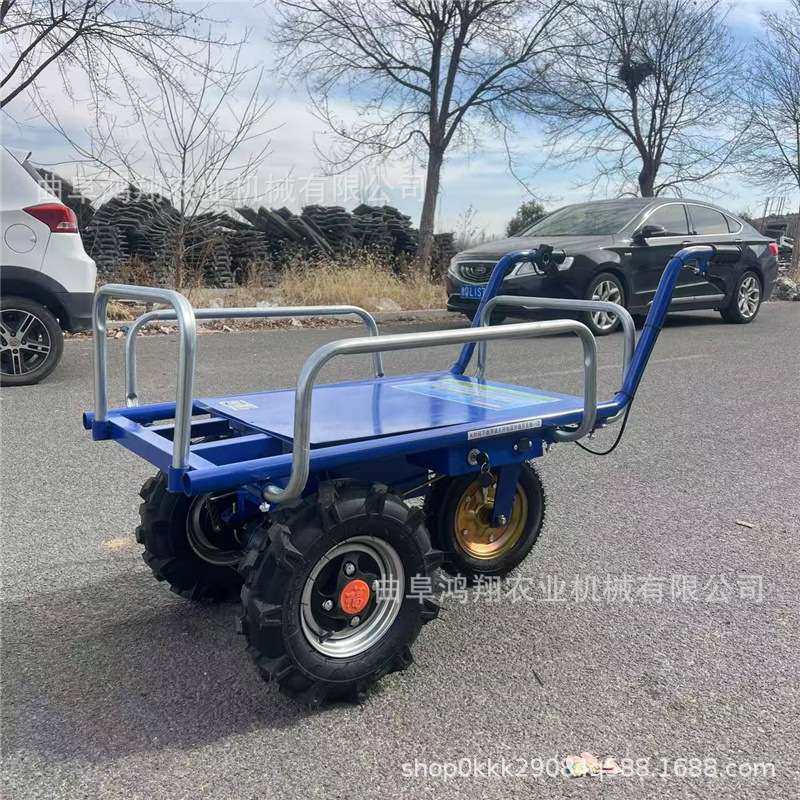 全自动搬运平板车 多用途手推电动鸡公车 山地越野爬坡运输手推车