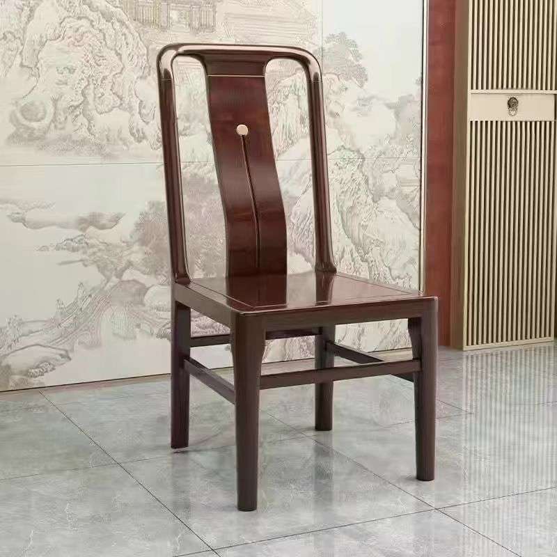 整装新中式餐椅实木椅子靠背椅凳子家用简约轻奢全木头餐厅餐桌椅