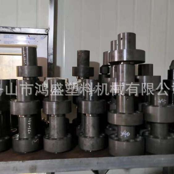 提供余姚双盛注塑机螺杆机筒38CrMoala合金螺杆法兰喷咀螺杆头