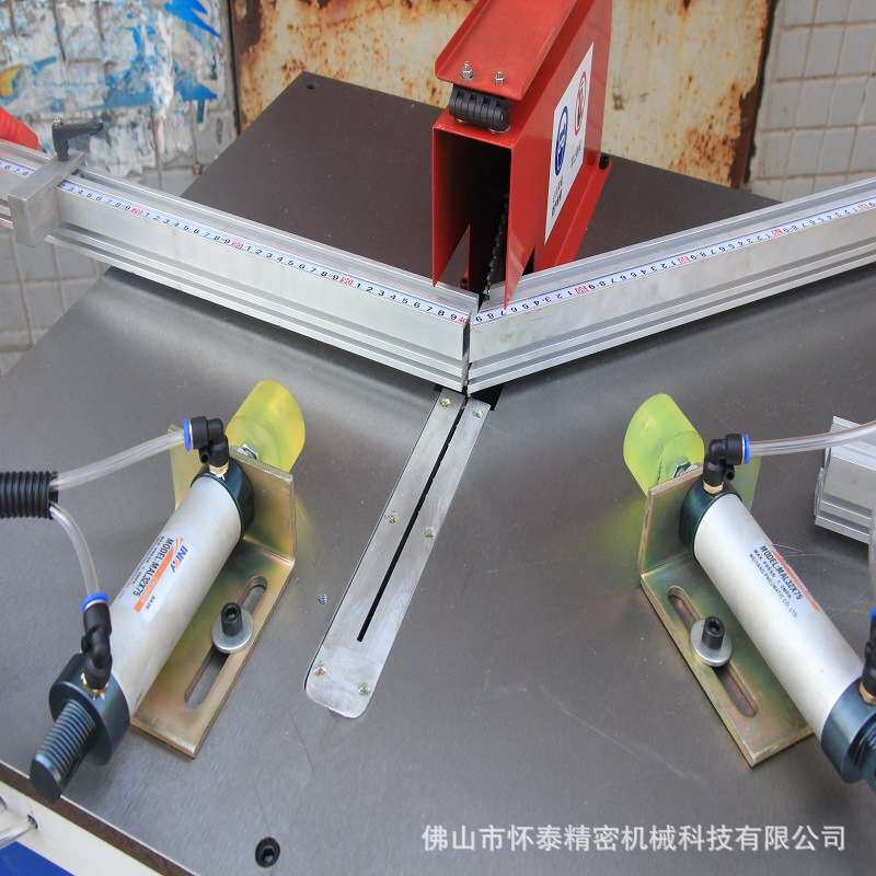 金属铝型材切割机 45度铝合金型材切割机 移门90度切锯铝机
