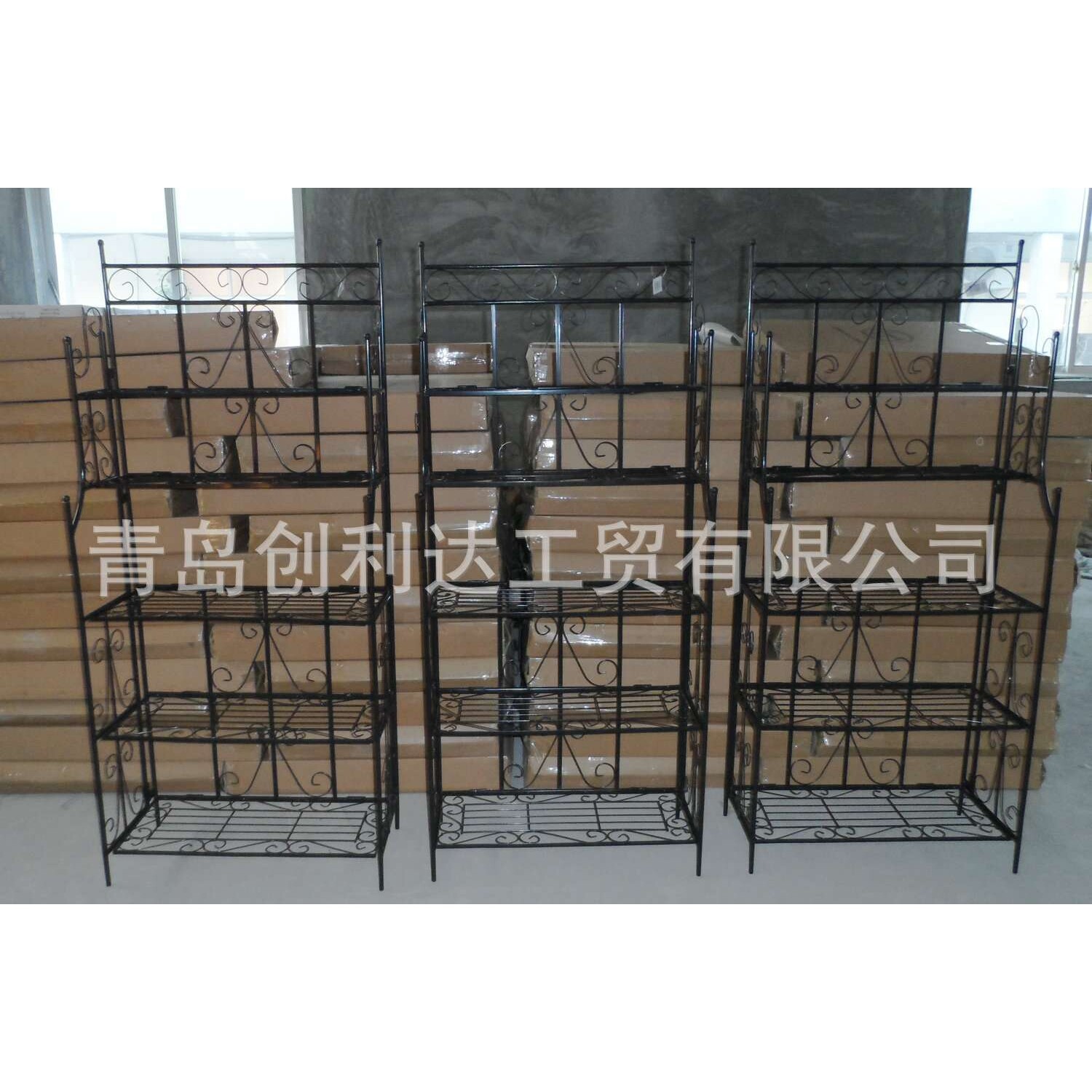 外贸出口 欧式铁艺花架 阳台户外多层次铁艺花架