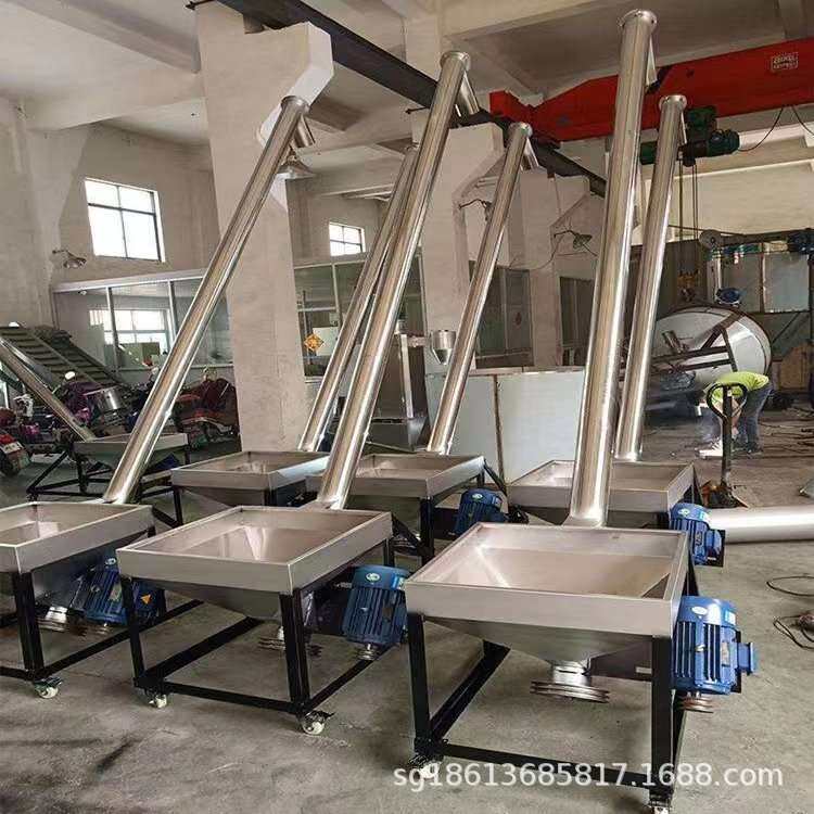 菜籽油螺旋提升机 大米稻谷不锈钢上料机 商用圆管提升设备
