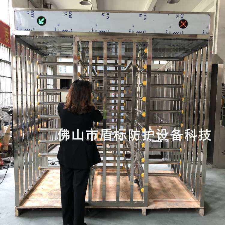 厂家生产全高十字转闸小区单向旋转门工地人行通道单双通道栅栏门