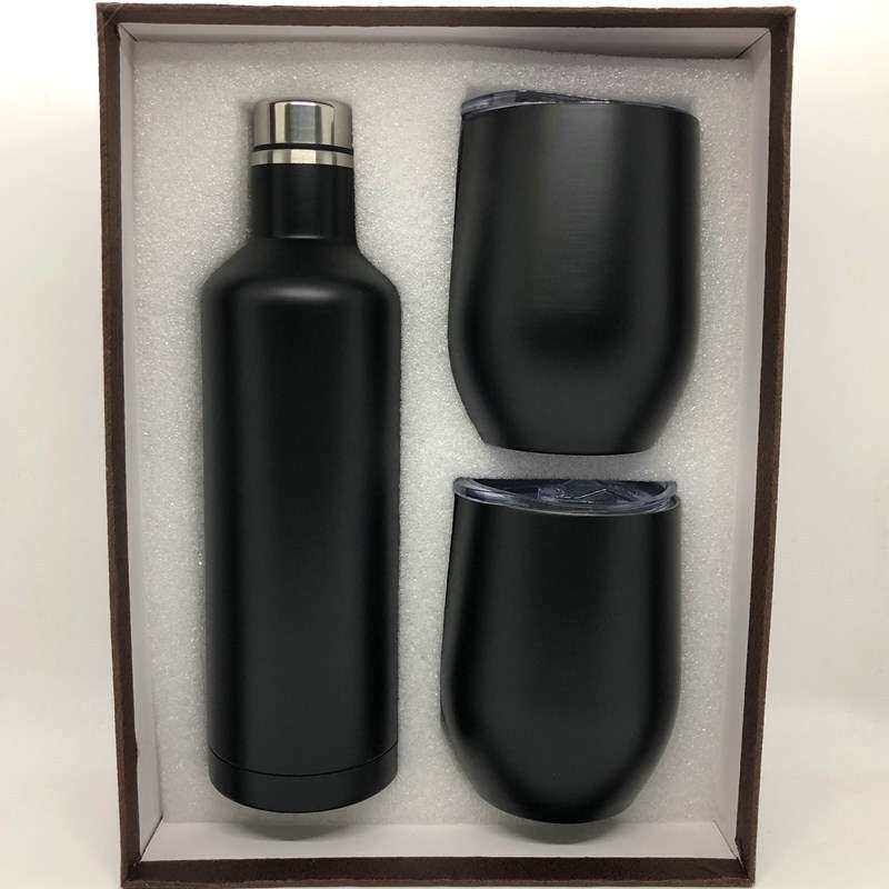 亚马逊蛋形杯红酒瓶套装不锈钢保温杯套装鸡蛋杯厂家供应印logo