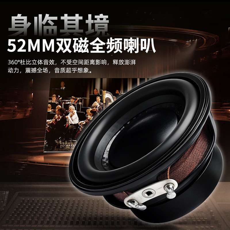 精歌源52mm圆形2寸25芯小音响内磁4欧15W全频户外语音喇叭扬声器