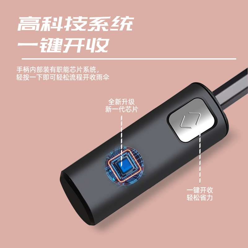 新款全自动折叠雨伞晴雨两用智能电动伞商务黑胶防晒防风遮阳雨伞