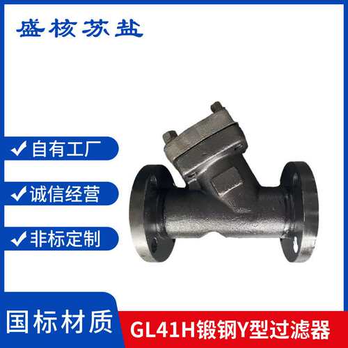 锻钢高压法兰式Y型过滤器GL41H64C耐高温高压国标过滤器 DN15DN20