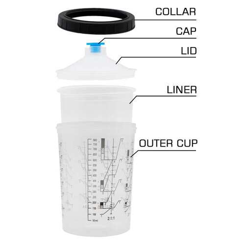 Disposable Paint Sprayer Mixing Cup for Automotive Paint Gun