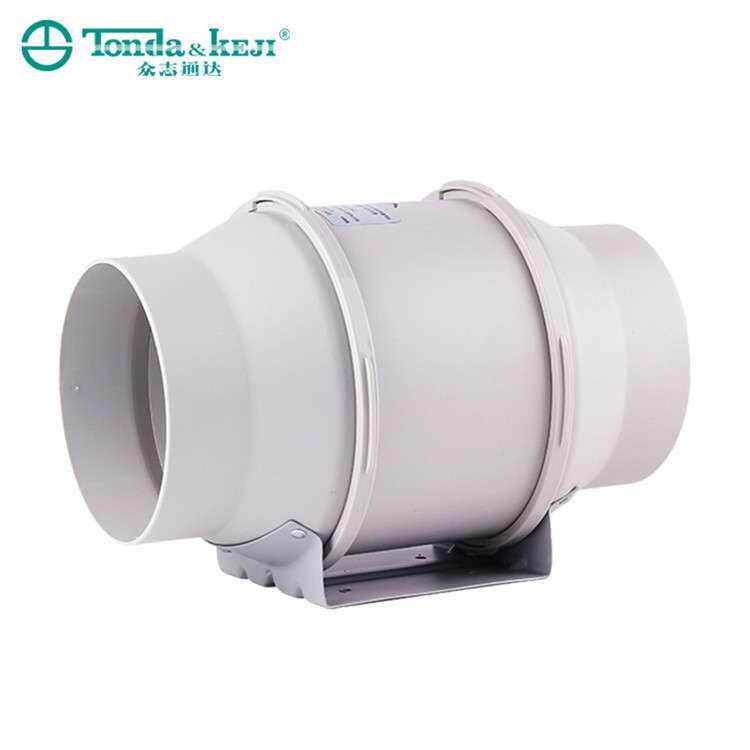 管道风机圆形斜流风机排气扇6寸8寸4寸强换气扇12v50pvc降噪静音