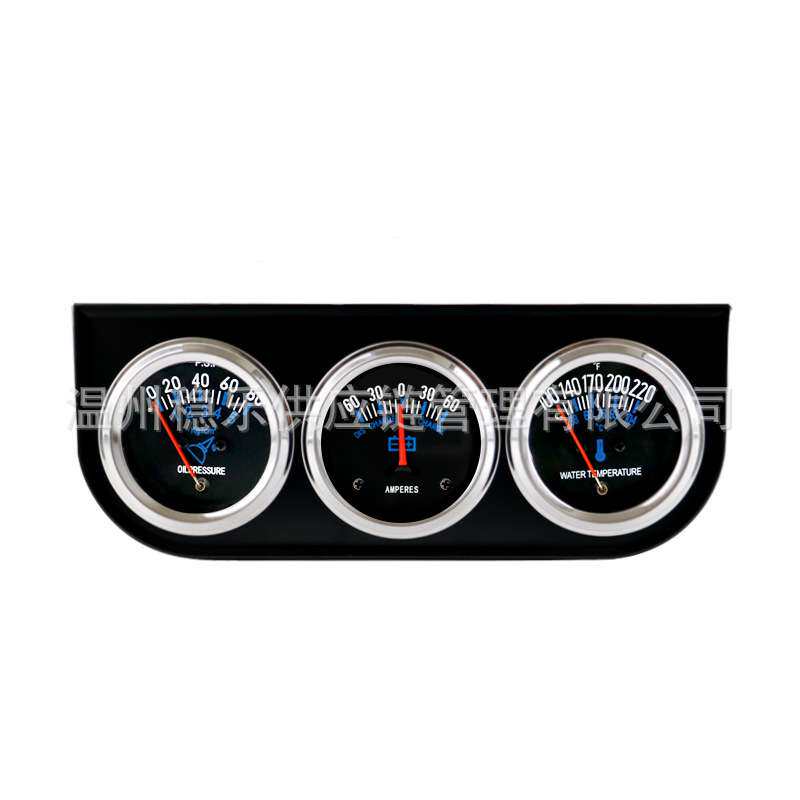 稳乐 汽车组合仪表 52mm 24V 通用三联表组合 油压电流水温三合一