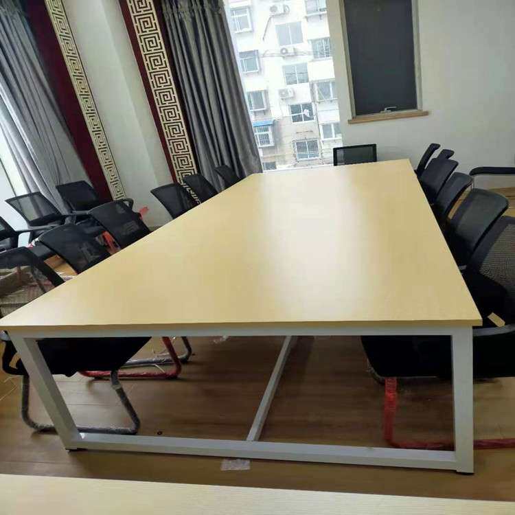 时尚板式会议桌 钢木会议桌 办公家具 会议桌长桌现代简约 会议桌