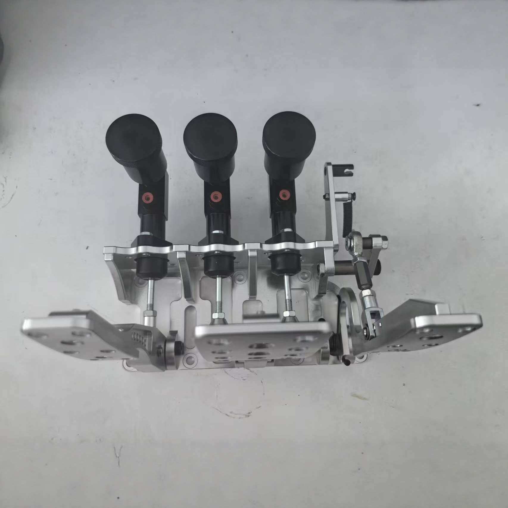 赛车改装液压制动三踏板CNC铝制带泵离合器刹车油门一体