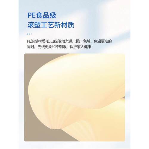 Niuy牛源科技全光谱创意主卧室灯儿童房奶油吸顶灯北欧led现房间