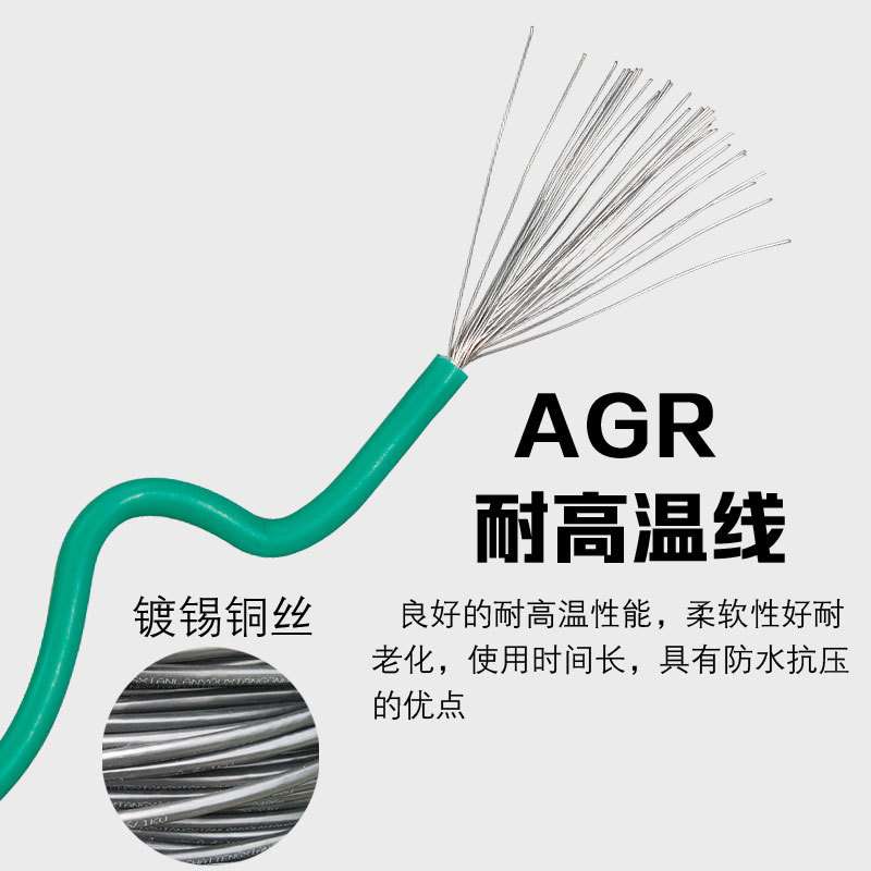 人民线缆国标超柔软耐高温线AGR2.5平方镀锡铜芯硅橡胶绝缘导线