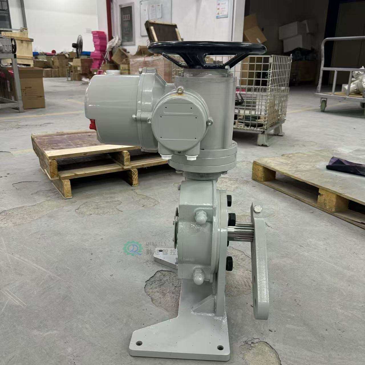 DZW30涡轮配拐臂式电动执行器Z30智能开关型电动装置380V手电两用