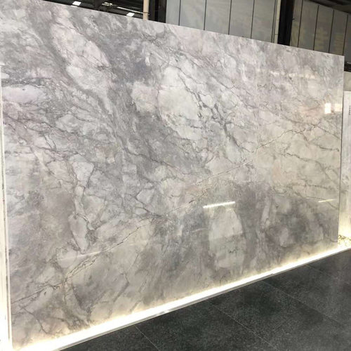 天然奢石巴西鱼肚灰大理石加工台面餐桌墙面石材