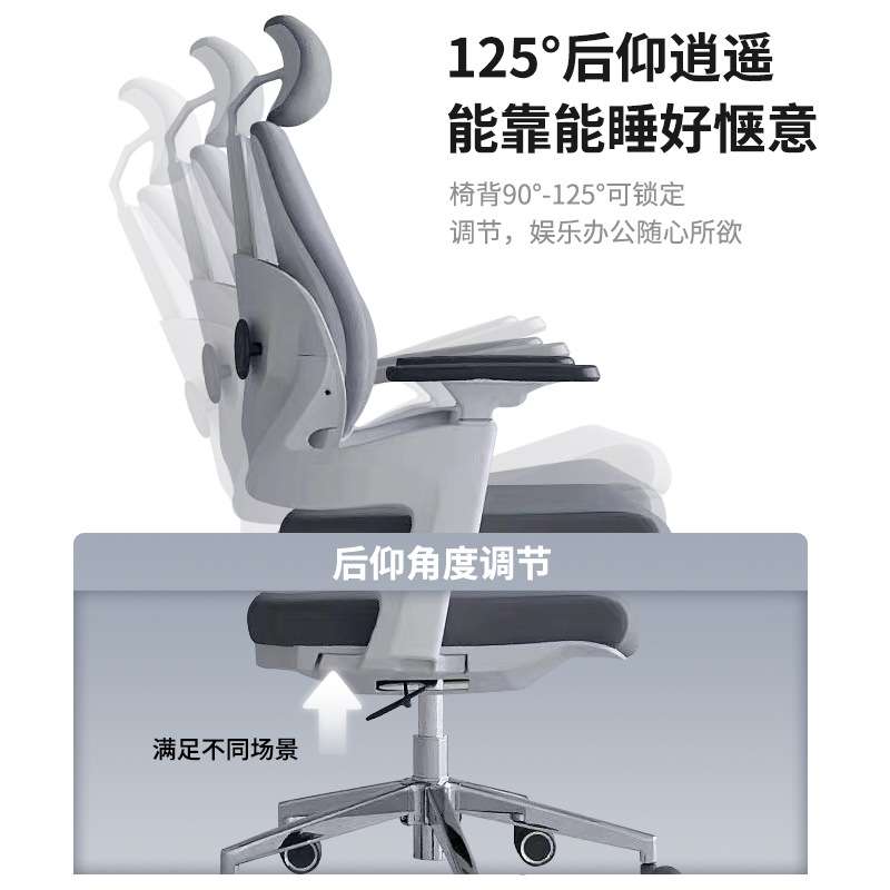 多功能人体工学椅电脑椅家用舒适久坐护腰学习椅办公室书桌职工椅