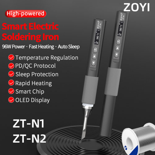 ZOYIZT-N2智能恒温电烙铁96W超强功率ZT-N1电烙铁万用表可调温焊