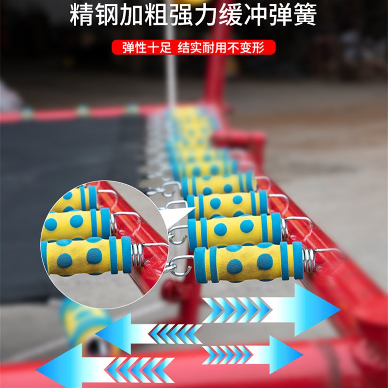 儿童户外钢架蹦床小型单人手摇折叠跳床商场广场摆摊Y游乐设备新