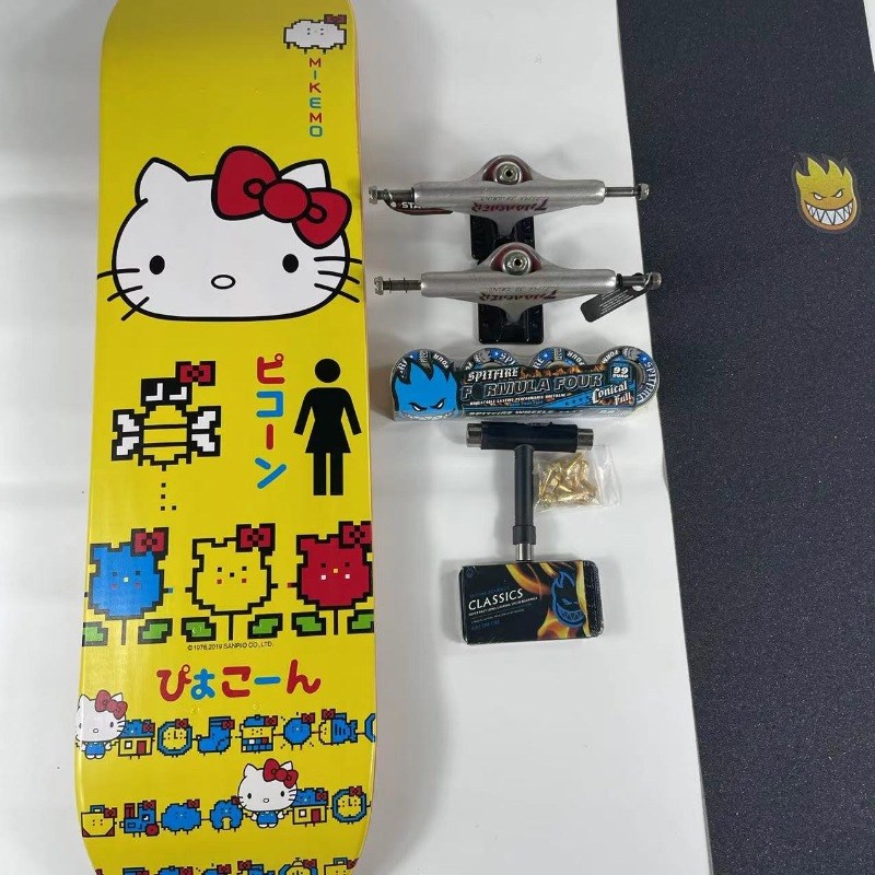 GIRL双翘四轮滑板8.0寸全加枫木动作技巧G组装整板一套skateboard