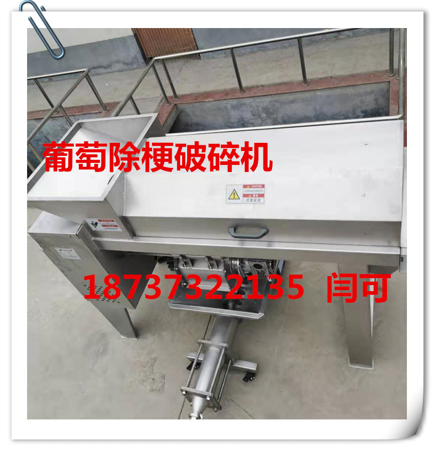 2吨葡萄除梗破碎榨汁线