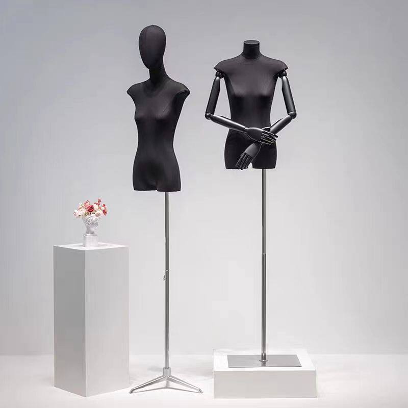 韩版女装扁身模特道具女装扁平胸半身橱窗人台服装店模特道具塑料
